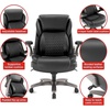 image:imageStaples Randolph Ergonomic Bonded Leather Executive Big amp Tall Chair 400 lb Capacity Black