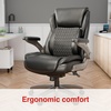 image:imageStaples Randolph Ergonomic Bonded Leather Executive Big amp Tall Chair 400 lb Capacity Black