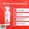 image:imageStaples Screen Cleaning Wipes  100Count Tub for Monitors Laptops Phones amp Electronics100 Count Pack of 1