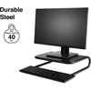 image:imageStaples Standard Monitor Stand Black Desktop Riser for Ergonomic Viewing with UnderDesk Storage 2Pack