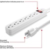 image:imageStaples TECH 6Outlet Power Strip  3 ft Extension Cord for Home Office amp Dorm Room Use White 3Pack1 Pack