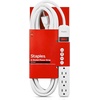 image:imageStaples TECH 6Outlet Power Strip  3 ft Extension Cord for Home Office amp Dorm Room Use White 3Pack1 Pack