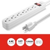 image:imageStaples TECH 6Outlet Power Strip  3 ft Extension Cord for Home Office amp Dorm Room Use White 3Pack1 Pack