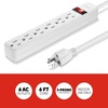image:imageStaples TECH 6Outlet Power Strip  3 ft Extension Cord for Home Office amp Dorm Room Use White 3Pack1 Pack
