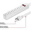 image:imageStaples TECH 6Outlet Power Strip  3 ft Extension Cord for Home Office amp Dorm Room Use White 3Pack1 Pack