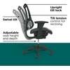 image:imageWorkplace 20 Ergonomic Task Chair Mesh Ergonomic Lumbar Support Adjustable Height Black