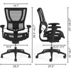 image:imageWorkplace 20 Ergonomic Task Chair Mesh Ergonomic Lumbar Support Adjustable Height Black