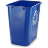 image:imageCOASTWIDE Professional Indoor Trash Can Without Lid Black Soft Molded Plastic 7 Gallon CW56429Blue