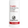 image:imageStaples Screen Cleaning Wipes  100Count Tub for Monitors Laptops Phones amp Electronics100 Count Pack of 1