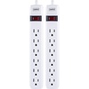 image:imageStaples TECH 6Outlet Power Strip  3 ft Extension Cord for Home Office amp Dorm Room Use White 3Pack2 Pack