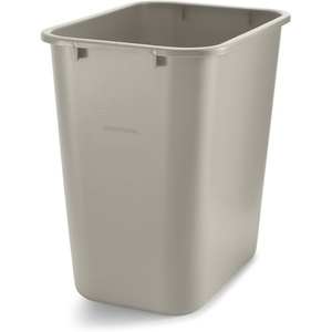 image:imageCOASTWIDE Professional Indoor Trash Can Without Lid Black Soft Molded Plastic 7 Gallon CW56429Beige