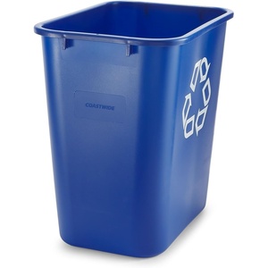 image:imageCOASTWIDE Professional Indoor Trash Can Without Lid Black Soft Molded Plastic 7 Gallon CW56429Blue