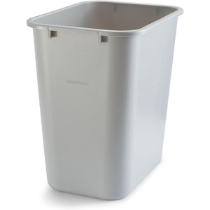 image:imageCOASTWIDE Professional Indoor Trash Can Without Lid Black Soft Molded Plastic 7 Gallon CW56429Gray