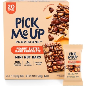 image:imagePick Me Up Provisions Mini Gluten Free Salted Caramel Dark Chocolate Nut Bar 20 Bars Perfect for LunchesPeanut Butter