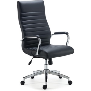 image:imageSTAPLES Bentura Ergonomic Manager amp Executive Office Chair High Back Swivel Adjustable Height Bonded Leather Black