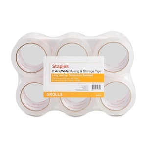 image:imageSTAPLES ExtraWide Moving amp Storage Packing Tape 283 x 546 Yards Clear  12 RollsCarton ST6101052209VS