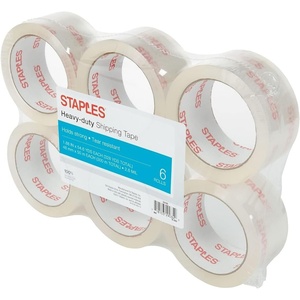 image:imageSTAPLES HeavyDuty Shipping Packing Tape 188 x 546 Yards  6Rolls6 Pack