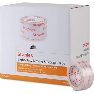 image:imageSTAPLES Lightweight Moving amp Storage Packing Tape 188 x 546 Yards  36Rolls36 Pack