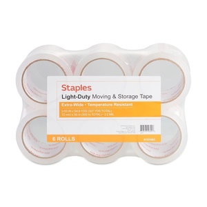 image:imageSTAPLES Lightweight Moving amp Storage Tape 283 x 546 Yards Clear  12Carton ST6100352204VS