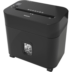 image:imageStaples 10Sheet MicroCut Paper Shredder AntiJam for Office amp Home Use 5 Gallon PullOut Bin Black12 Sheet Wide