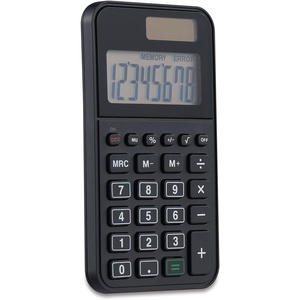 image:imageStaples 8Digit Pocket Calculator Solar amp Battery Dual Power Large LCD Display Compact Basic Handheld Calculator for Home School amp Office Black 3Pack ST130CCVS