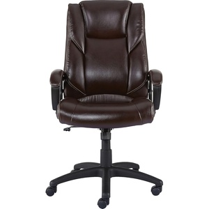 image:imageStaples Kelburne Luxura Faux Leather Computer and Desk Chair Brown 2Pack