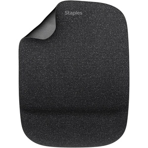 image:imageStaples Mouse Pad with Gel Wrist Rest Ergonomic NonSlip Base Soft Wrist Support for Comfortable Typing amp Precise Mouse Control Black 53326Black