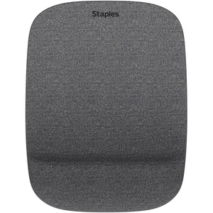 image:imageStaples Mouse Pad with Gel Wrist Rest Ergonomic NonSlip Base Soft Wrist Support for Comfortable Typing amp Precise Mouse Control Black 53326Gray