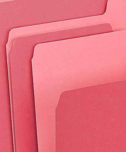 image:imageStaples File Folders Letter Size 13Cut Tabs Assorted Colors Durable 105Point Paper Stock 100PackRed