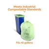 image:imageCoastwide Professional 4045 Gallon Compostable Bag 40 x 46 Low Density 09 Mil Green 100 BagsBox