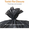 image:imageCoastwide Professional Black Trash Bags 5560 Gal Reprocessed Resin 13 Mil 38Inch x 58Inch 100 Ct