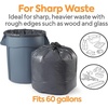 image:imageCoastwide Professional Black Trash Bags 5560 Gal Reprocessed Resin 13 Mil 38Inch x 58Inch 100 Ct