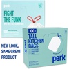 image:imagePERK 13 Gallon Kitchen Trash Bag Low Density 09 Mil100 Pack