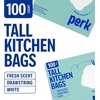 image:imagePERK 13 Gallon Kitchen Trash Bag Low Density 09 Mil100 Pack