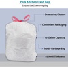 image:imagePERK 13 Gallon Kitchen Trash Bag Low Density 09 Mil120 Pack