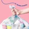 image:imagePERK Clear 10 Gallon Kitchen Trash Bag 24inch x 24inch High Density 036 mil 300 BagsBox10 Gallon