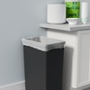 image:imagePERK Clear 10 Gallon Kitchen Trash Bag 24inch x 24inch High Density 036 mil 300 BagsBox10 Gallon