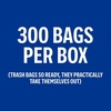 image:imagePERK Clear 10 Gallon Kitchen Trash Bag 24inch x 24inch High Density 036 mil 300 BagsBox10 Gallon