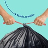 image:imagePERK Clear 10 Gallon Kitchen Trash Bag 24inch x 24inch High Density 036 mil 300 BagsBox33 Gallon