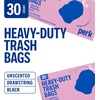 image:imagePERK Clear 10 Gallon Kitchen Trash Bag 24inch x 24inch High Density 036 mil 300 BagsBox33 Gallon