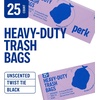 image:imagePERK Clear 10 Gallon Kitchen Trash Bag 24inch x 24inch High Density 036 mil 300 BagsBox45 Gallon