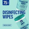 image:imagePerk Disinfecting Wipes Lemon Scent 75 WipesCanister 6 Pack  MultiSurface Cleaning Wipes for Home Office amp Classroom1 Pack