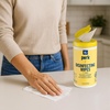 image:imagePerk Disinfecting Wipes Lemon Scent 75 WipesCanister 6 Pack  MultiSurface Cleaning Wipes for Home Office amp Classroom6 Pack