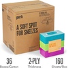 image:imagePerk Ultra Soft Facial Tissues 2Ply 160 SheetsBox 3 BoxesPack 12 PacksCarton FSC Certified Soft Tissue36 Pack