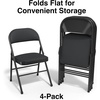 image:imageSTAPLES Folding amp Stacking Chair Faux Leather