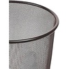 image:imageSTAPLES Indoor Black Trash Can Without Lid Steel Mesh 5 Gallon Capacity