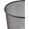 image:imageSTAPLES Indoor Black Trash Can Without Lid Steel Mesh 5 Gallon Capacity