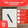 image:imageSTAPLES Legal Pads 85 x 11 Wide Ruled Perforated 50 SheetsPad 12PackNotepads 12 Pack