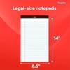 image:imageSTAPLES Legal Pads 85 x 14 Wide Ruled 50 SheetsPad 12PackWhite