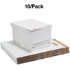 image:imageSTAPLES Storage amp Filing Box HeavyDuty with Handles amp Removable Lid Letter amp Legal Size Documents Stackable 4Pack WhiteGray10 Pack